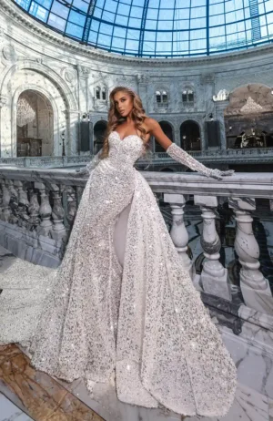 Diamond whisper wedding dresses Maqueen Couture
