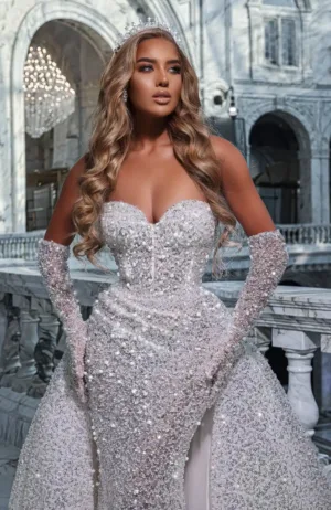 Diamond whisper wedding dresses Maqueen Couture