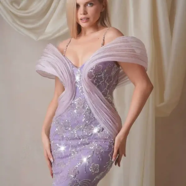 Violet dress Maqueen couture evening dress istanbul